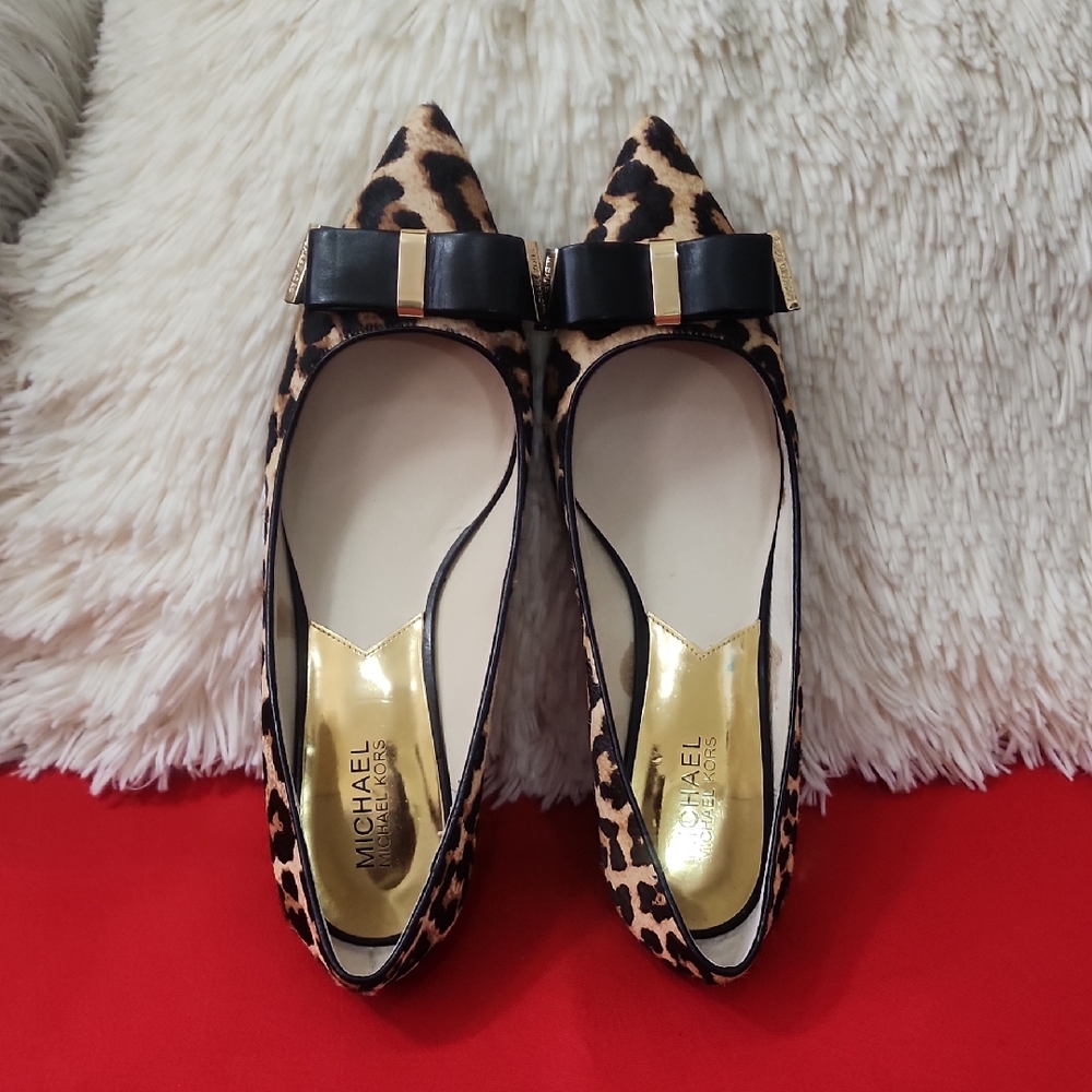 Michael Kors Real Fur Leopard Print Wedge - Picture 4 of 13